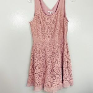 American Eagle Sleeveless Lace Overlay Dress